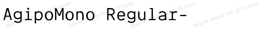 AgipoMono Regular字体转换